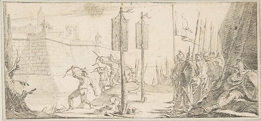 Illustration for a Book:  Siege of a City