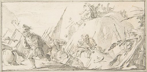 Illustration for a Book:  Scene of Combat