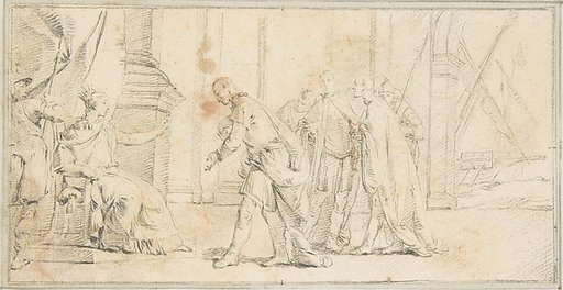Illustration for a Book:  Queen of Port City Receiving Envoys