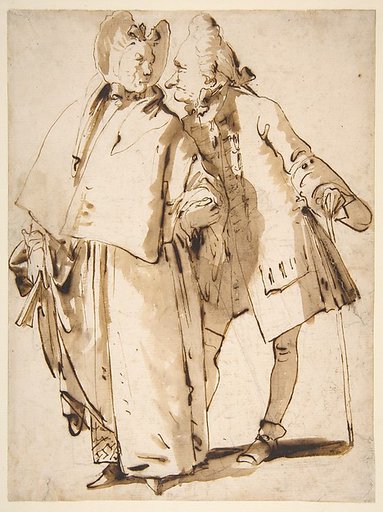 Caricature: An Elderly Couple