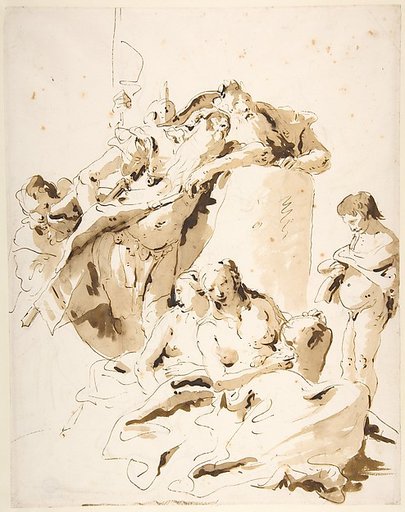 Scherzo di Fantasia: Standing Warrior and King with Five Attendants