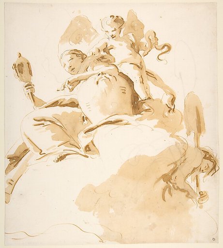 Seated Woman with a Winged Putto