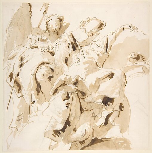 Virtue Crowning a Bearded Man
