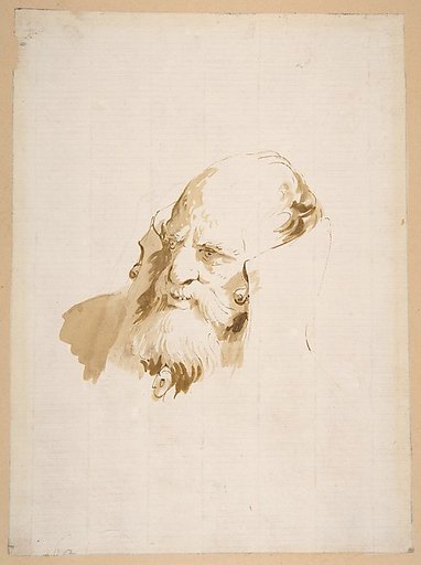 Head of a Man Wearing a High Collar