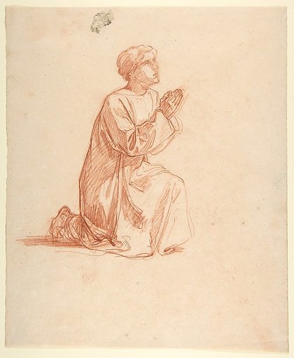 Cleric (lower register; study for wall paintings in the Chapel of Saint Remi, Sainte-Clotilde, Paris, 1858)
