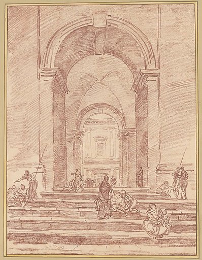 Figures in a Roman Arcade