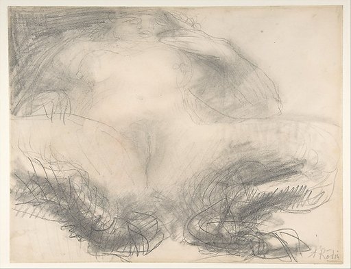 Study of a nude female figure (Satyress)