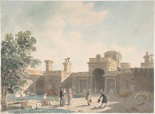 The Entrance Portico of the Château d'Anet, seen from the interior of the courtyard