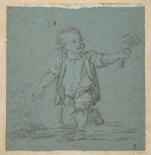 Boy Holding Flowers