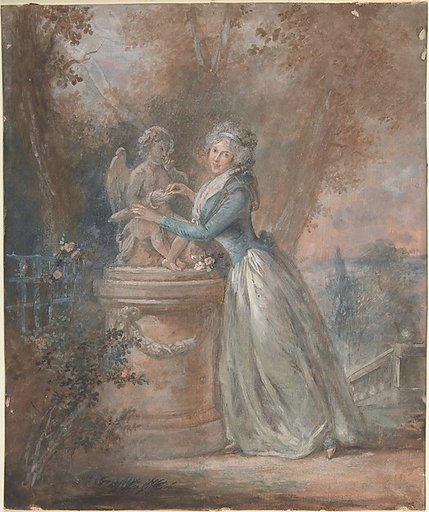 Lady in a garden