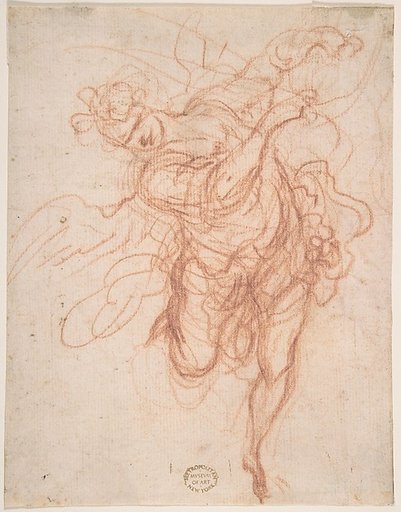 Angel (recto); Fragmentary Sketches of Same Subject (verso)