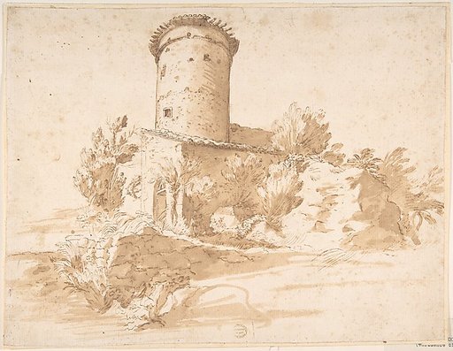 Landscape with Cylindrical Tower
