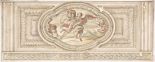 Design for a Panel with a Depiction of Boreas Abducting Oreithyia