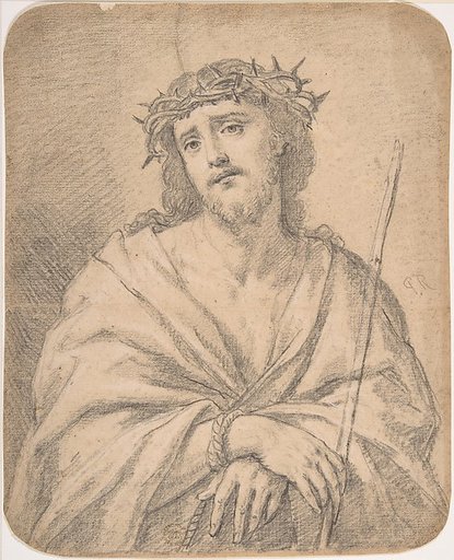 Man of  Sorrows, after Guido Reni (recto); Studies of arm and hands (verso)