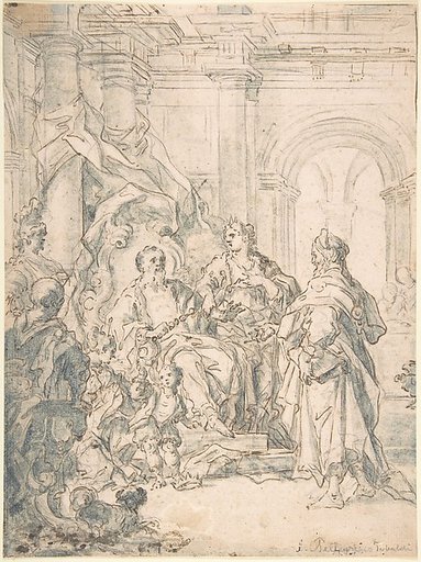 An Audience (recto); Sketch of a nude woman (verso)