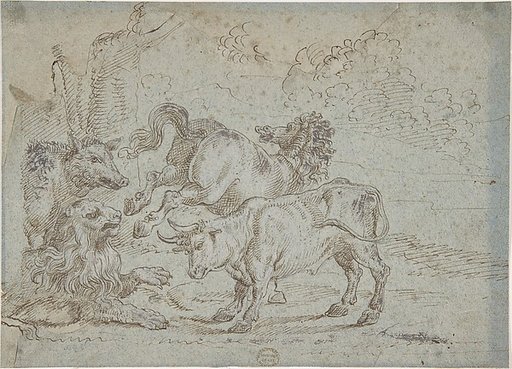Horse, Bull, Lion, and Boar