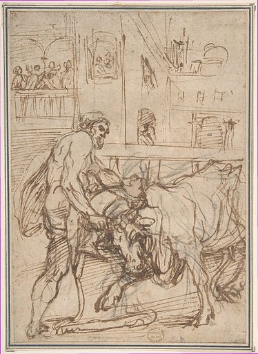 Hercules Capturing the Cretan Bull, from "The Labors of Hercules"