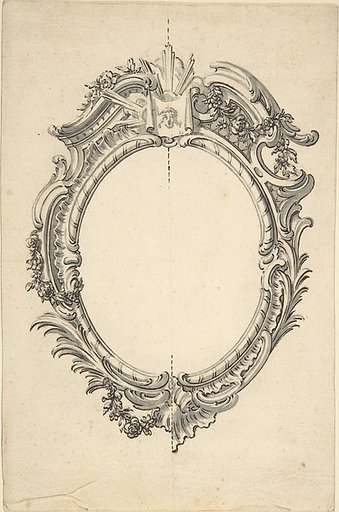 Cartouche with Image of Veronica's Veil with Alternate Designs for the Left and the Right Halves