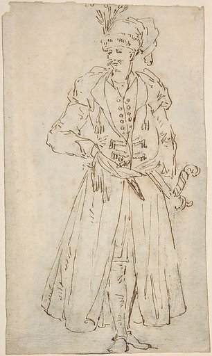 Man in a Long Coat and Turban with a Sword
