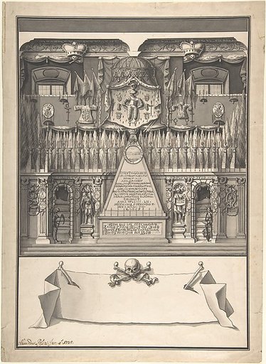 Memorial Decoration for the Interior of a Building to Honor the Deceased Ernst Ludwig, 1725