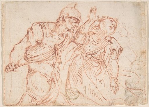 Soldier Stabbing a Woman
