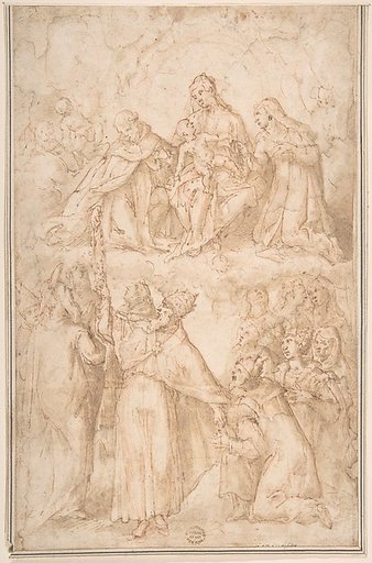Saint Dominic Giving the Rosary to Pope Pius V