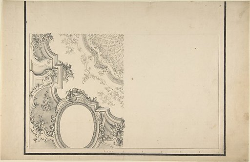 Design for 1/4 of a Ceiling, and Ornamentation of a Section of a Vault