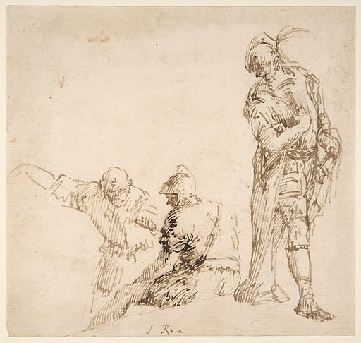 Figure studies: seated and standing men