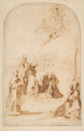 Saint Hyacinth Walking on the Waters