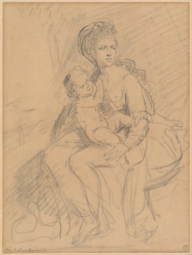 Study of a woman and child