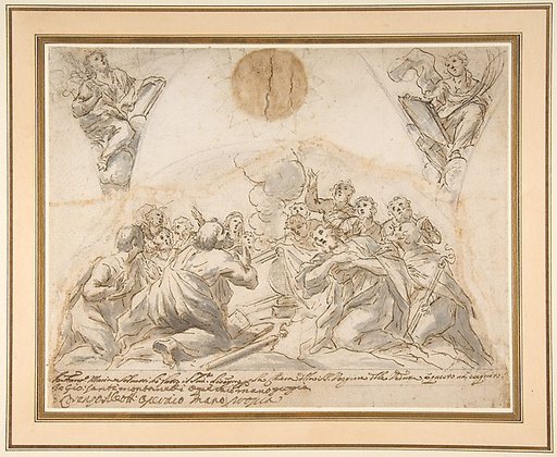 The Apostles at the Tomb of the Virgin, and Studies for Two Pendentives