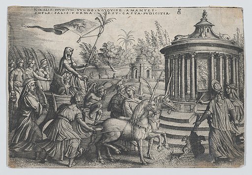The Triumph of Chastity on Love, from "The Triumphs of Petrarch"
