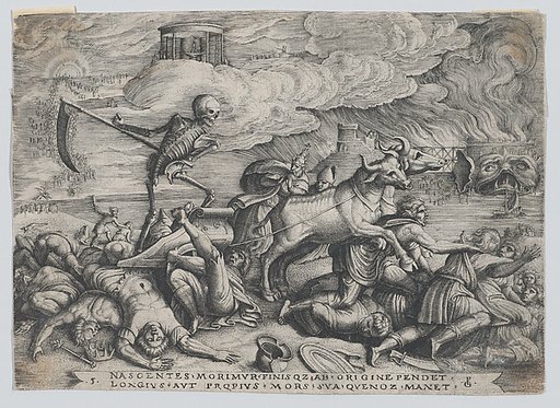 The Triumph of Death on Time, from "The Triumphs of Petrarch"