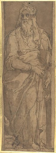 Standing Prophet in a Niche, Holding a Book