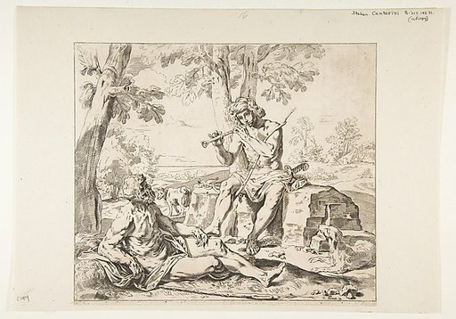 Mercury and Argus, copy in reverse after Cantarini