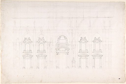 Detail study for the façade of Milan cathedral