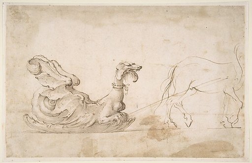 Design for A Sleigh in the Form of a Griffin, Drawn by a Horse