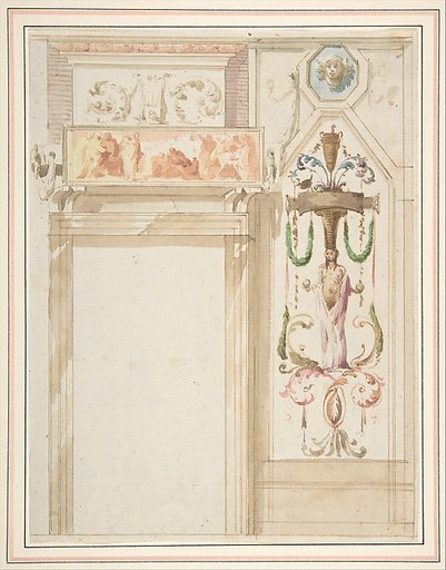 Design for a Wall Decorated with Grotesque