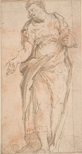 Draped Male Figure Gesturing