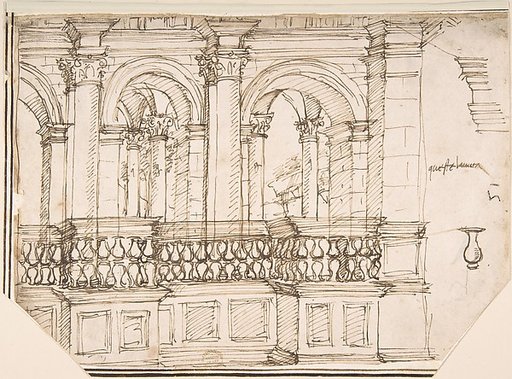 Arcade in the Balustrade (Stage Setting?)