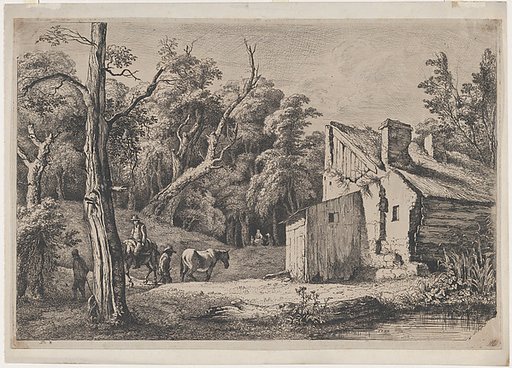 Entrance to the Forest of Brie with Cottage on the Right