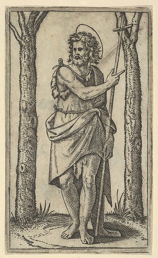 John the Baptist holding a staff, from "Piccoli Santi" (Small Saints)