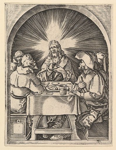 Christ at Emmaus, from "The Passion of Christ", after Dürer