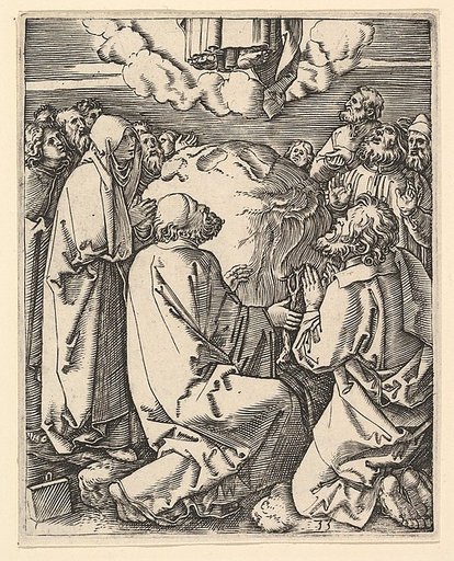 The Ascension of Christ into heaven, from "The Passion of Christ", after Dürer