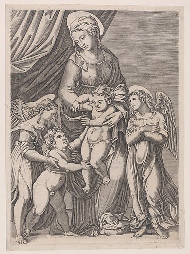 The Virgin, the Infant Christ, Infant Saint John, and Two Angels