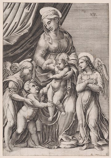 The Virgin, the Infant Christ, Infant Saint John, and Two Angels
