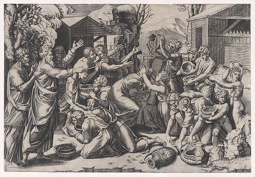 The Israelites Gathering Manna