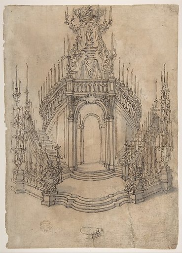 Designs for a Funerary Monument with Stairs (recto); Various Funerary Monument Designs (verso)
