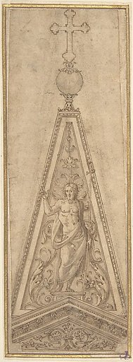 Design for Pediments with the Resurrected Christ surmounted by a Crucifix
