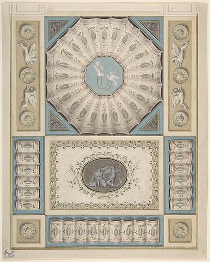 Design for Ceiling Decoration in Neoclassical Style
